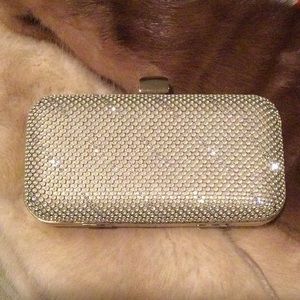 Whiting & Davis Crystal Chevron Clutch